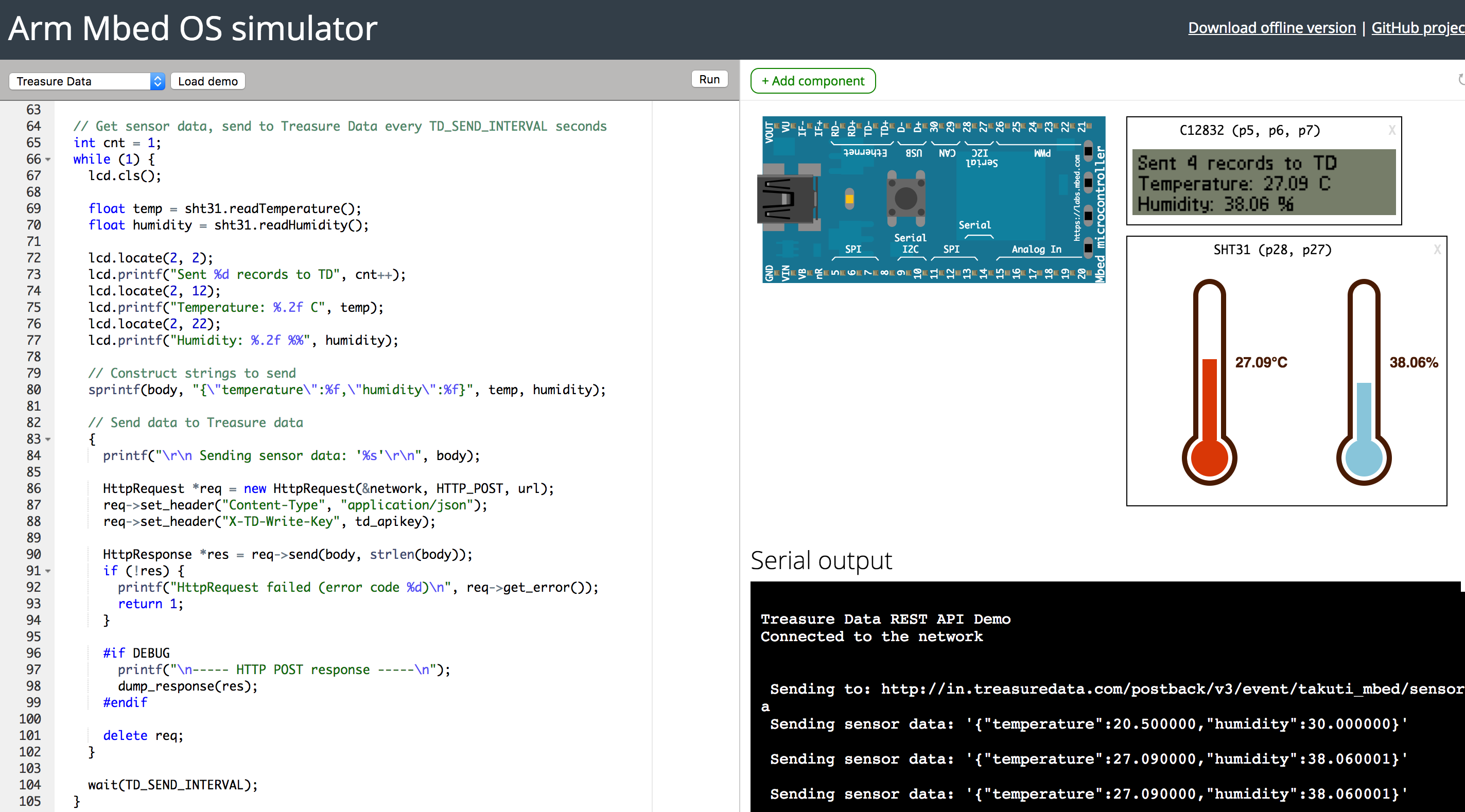 Mbed TD simulator