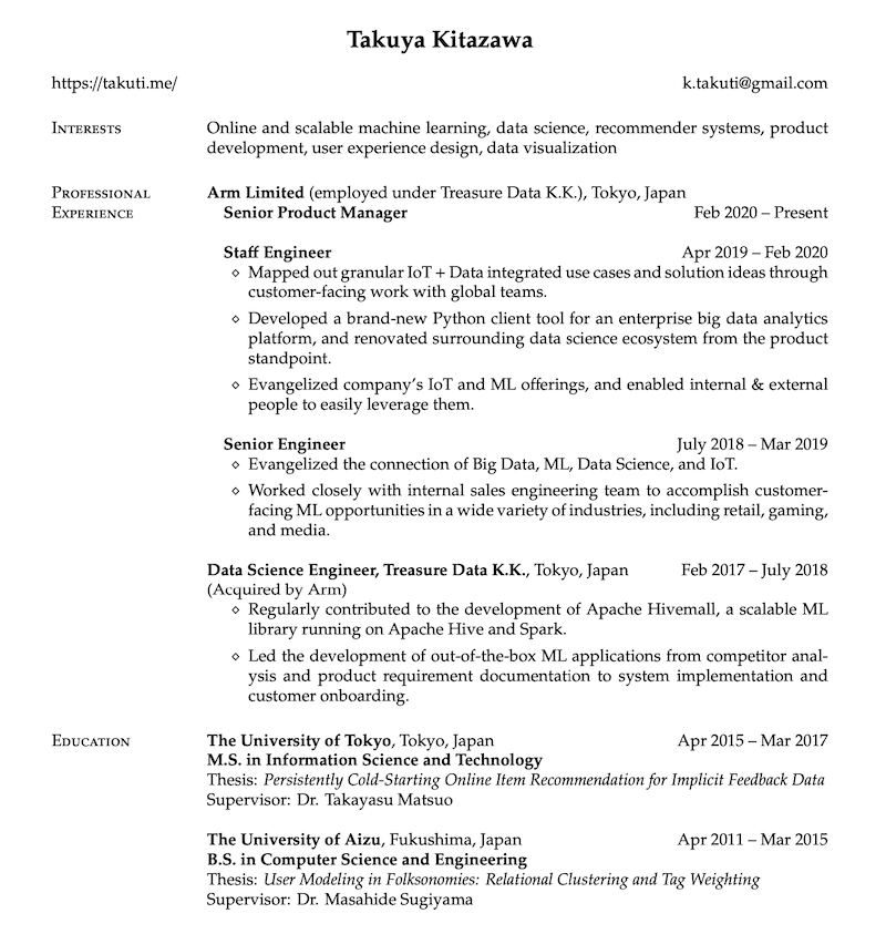 latex resume templates